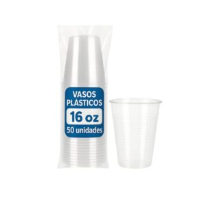 Vaso Transparente 16 oz (50 unidades)